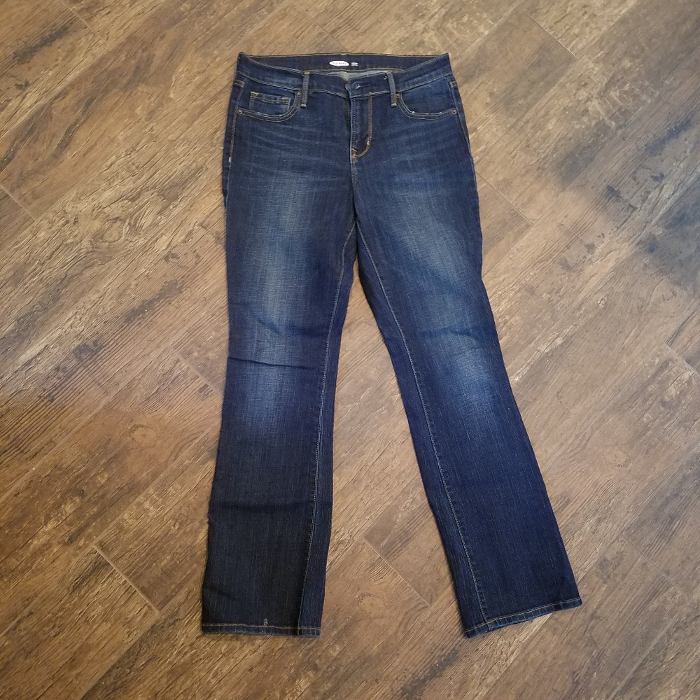 Old Navy Curvy Dark Blue Boot Cut Jeans size 6s